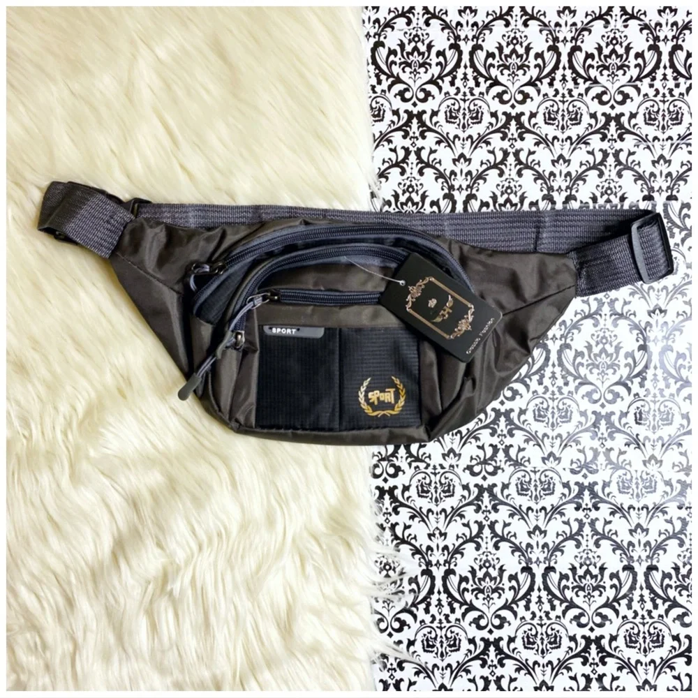 NWT : ‘sport’ label sporty casual adjustable multi-pocket fanny pack waist bag - Picture 1 of 10